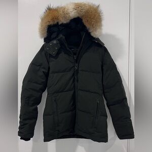 Canada Goose Chelsea Heritage Parka Jacket Coat Black Label Real Fur